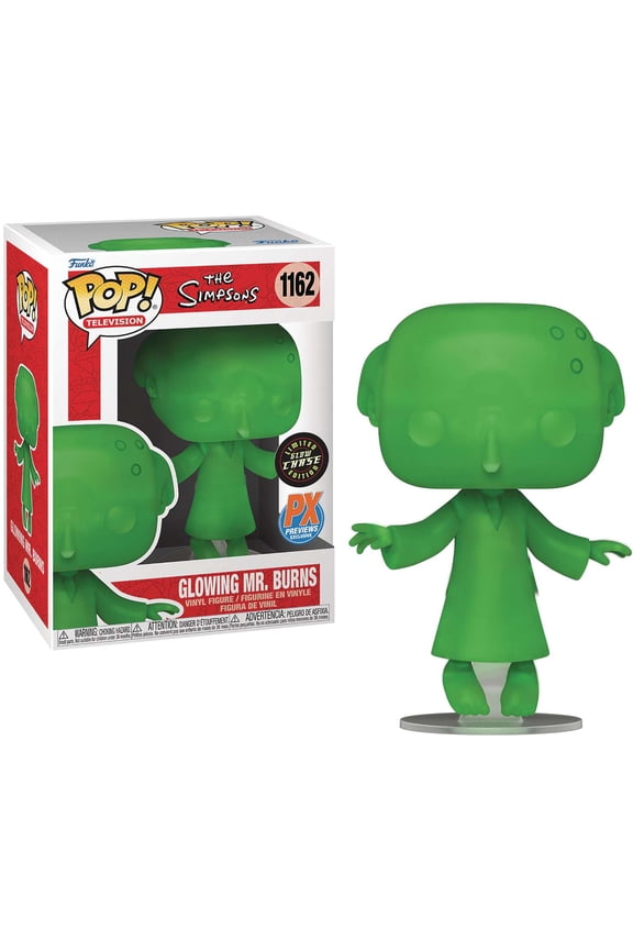 The Simpsons POP! Animation Glowing Mr. Burns Vinyl Figure (Green Glow, Chase Version)