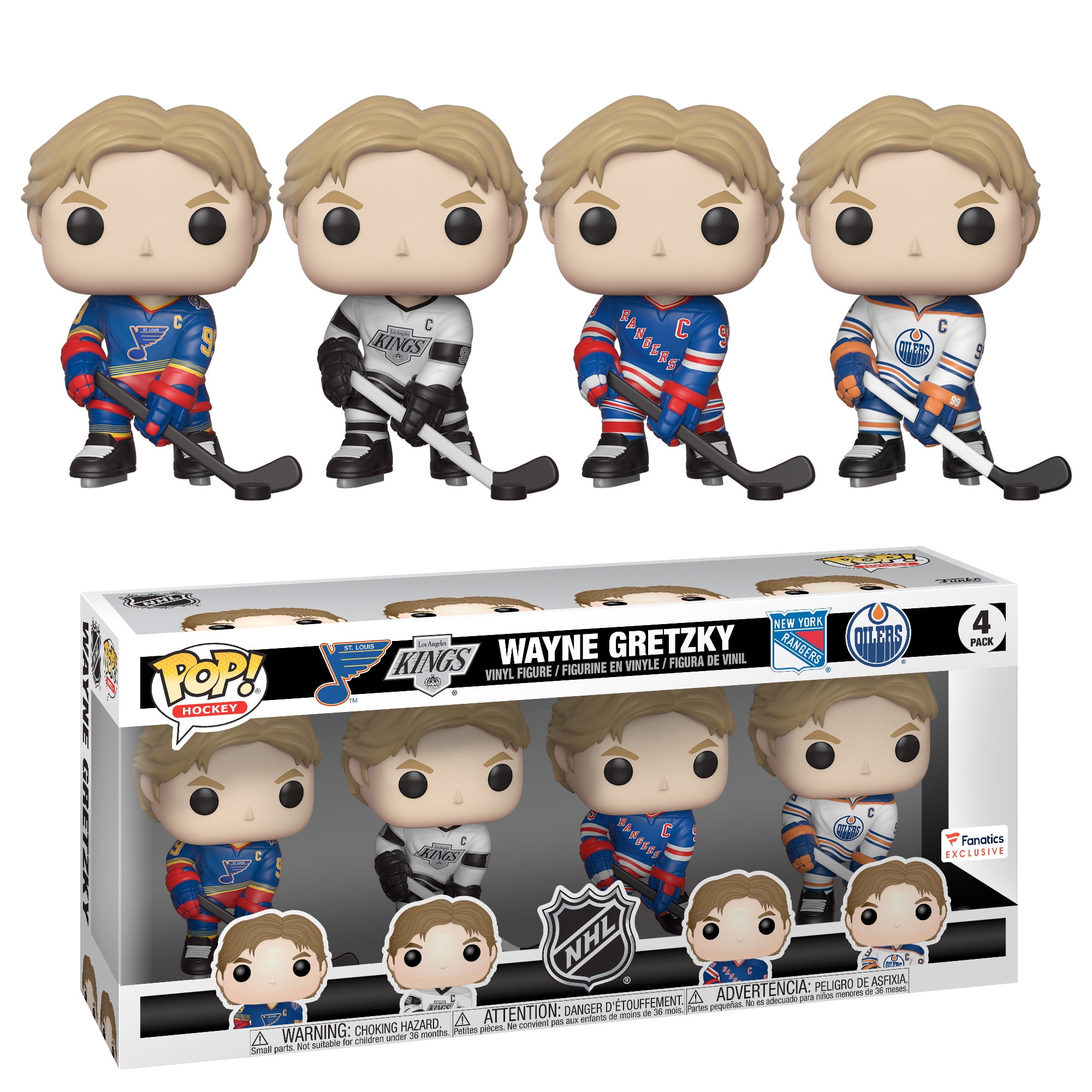 Funko Wayne Gretzky 4-Pack Fanatics Exclusive Legends POP Figurine Set