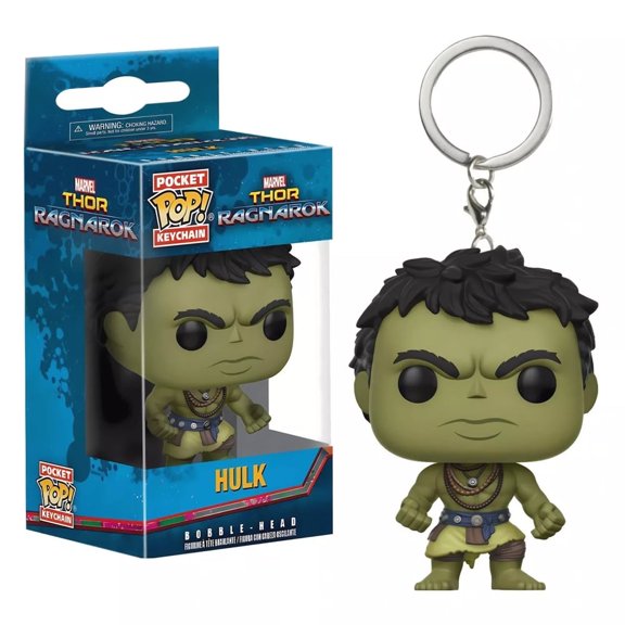FunkoQ Pocket Keychain T-h-o-r Ragnarok - HULK Vinyl Figure PopPocket Keychain Birthday Gift