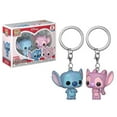thumbnail image 1 of FunkoQ Keychain：Lilo & Stitch & Angel 2 Pack Vinyl Figure ​Pop！Keychain pocket birthday gift Collectible Toy, 1 of 1