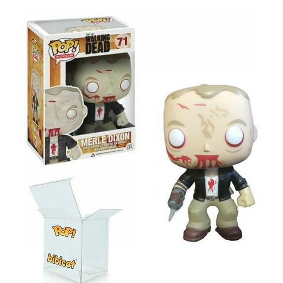 Funkoa Vinyl: The Walking Dead amc - Merle Dixon (Walker) #71 Pop! Action Figure Toy - w/ Protector Box