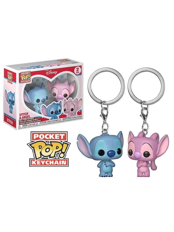 Funkoo Keychain Lilo & Stitch Stitch and Angel, Gift,2 Pack Vinyl Figure PopKeychain pocket birthday gift Collectible Toy
