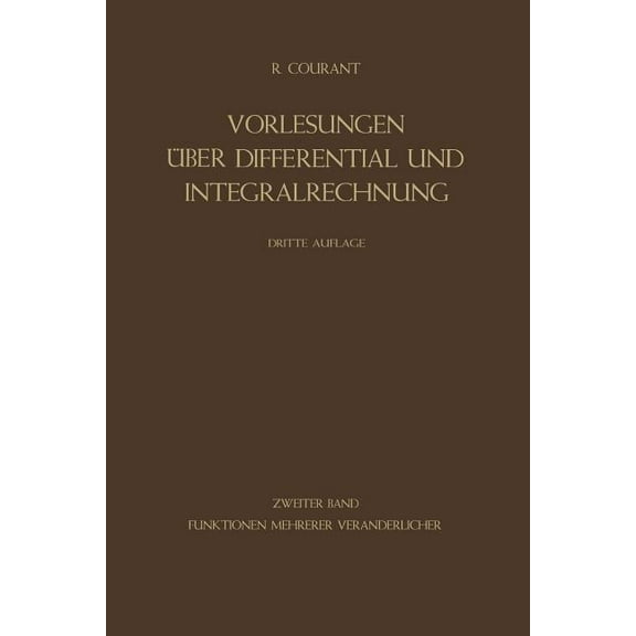 Funktionen Mehrerer Vernderlicher, (Paperback)