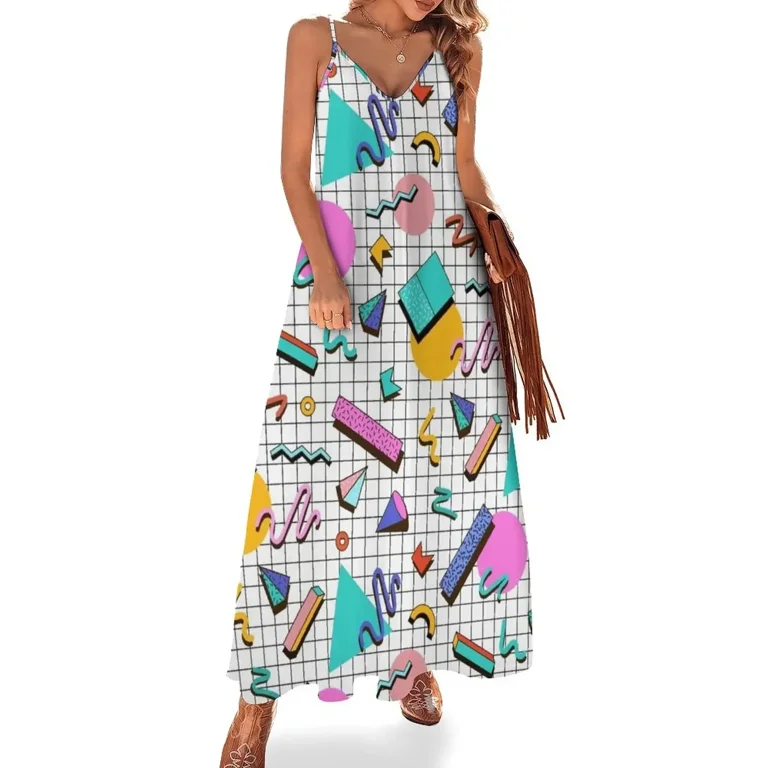Funky 80s eighties Memphis Pattern Design Sleeveless Dress dress for woman elegant and pretty women's dresses Dress - Walmart.com Funky 80s eighties Memphis Pattern Design Sleeveless Dress dress for woman elegant and pretty women's dresses Dress - Walmart.com