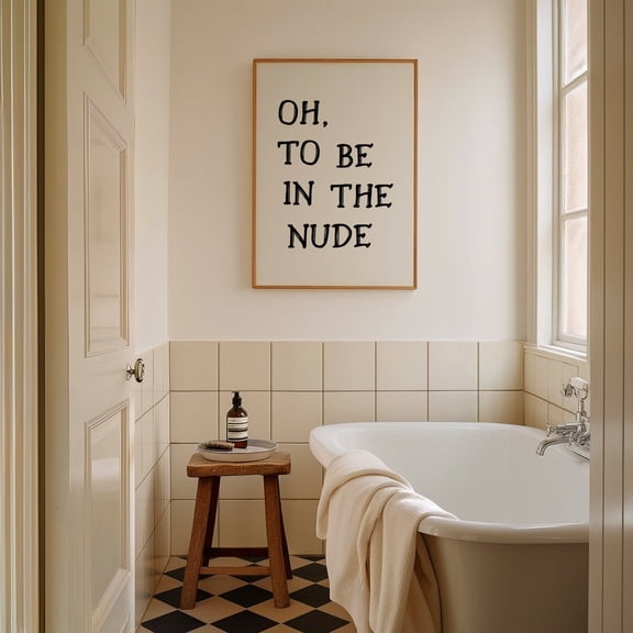 Funky Bathroom Humor Quote Poster, Unframed Paper Poster 16x20in