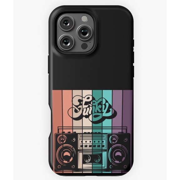Funky Boombox Retro 80s Music N4507 Phone Case for iPhone 17 16 15 14 13 12 11 Pro Max