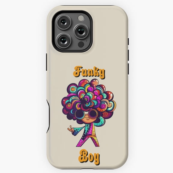 Funky Boy Original Colorful Image Phone Case for iPhone 16 15 14 13 12 11 Pro Max