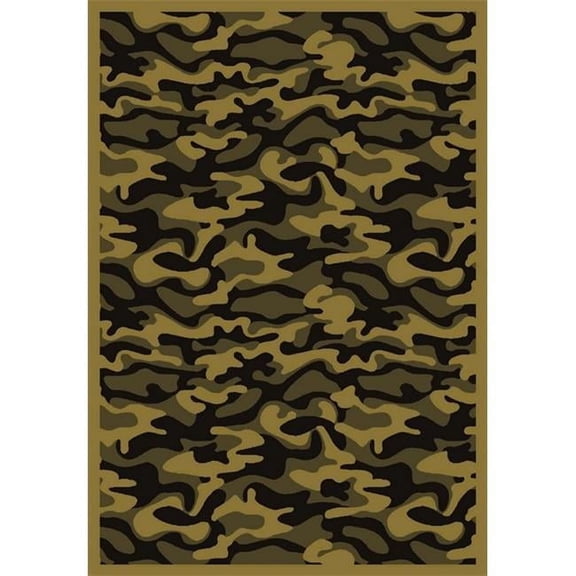 Funky Camo Desert 5 ft.4 in. x 7 ft.8 in.  WearOn Nylon Machine Tufted- Cut Pile Whimsy Rug