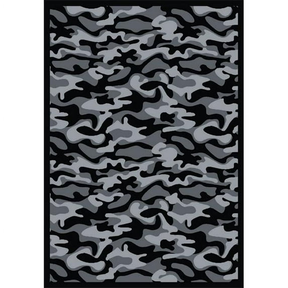 Funky Camo Urban 5 ft.4 in. x 7 ft.8 in. WearOn Nylon Machine Tufted- Cut Pile Whimsy Rug