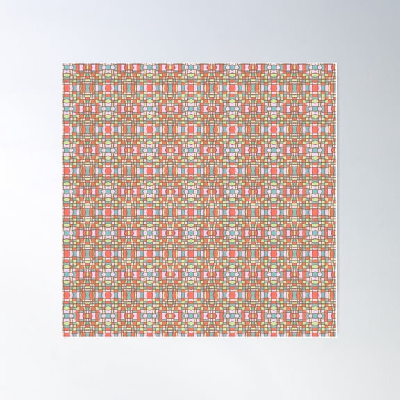 Funky Candy Cubes Poster Wall Art, Modern Wall Decor For Living Room Bedroom, 24x24 UNFRAMED