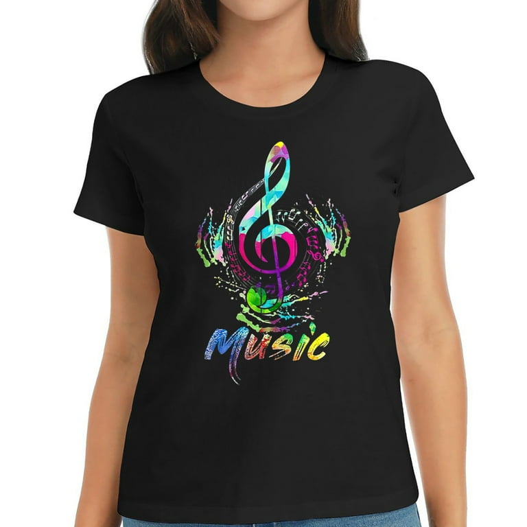 Funky Colorful Music Treble Clef Musical Note T-Shirt Funky Colorful Music Treble Clef Musical Note T-Shirt