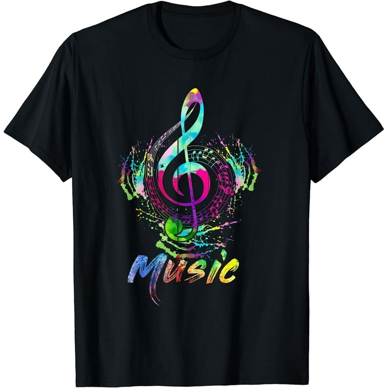 Funky Colorful Music Treble Clef Musical Note T-Shirt Funky Colorful Music Treble Clef Musical Note T-Shirt