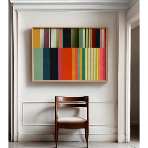 Funky Colorful Stripe Poster , Poster Print Only