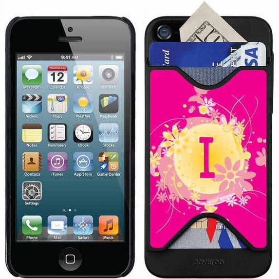 Funky Floral A Design on Apple iPhone 5SE/5s/5 Thinshield Card Case by Coveroo
