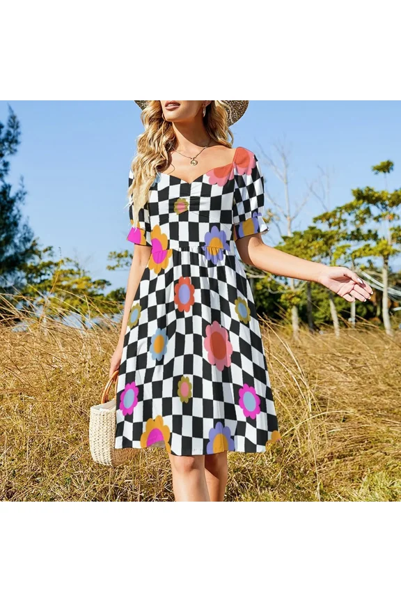 Funky Flowers Sleeveless Dress Female dress women clothes luxury evening dresses 2024 Dress woman