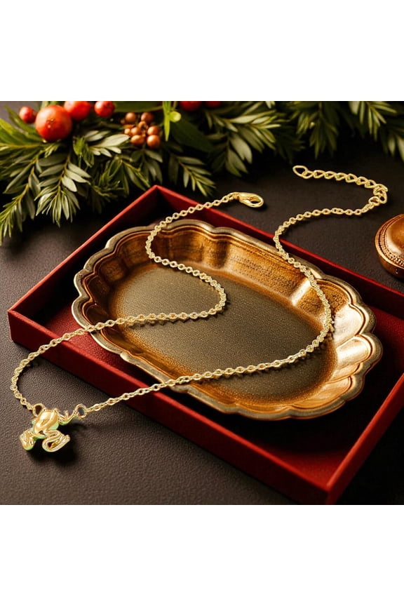 Funky Frog Necklace Unique Hip Hop Rock Style Animal Jewelry for Women Christmas Party Gift