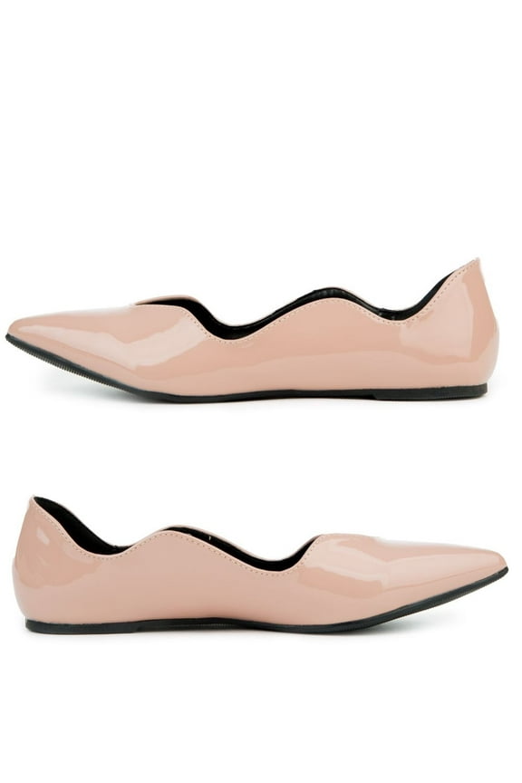 Pointy Toe Patent Flats Women's Shoes