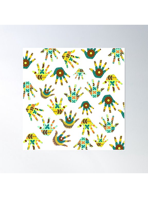 Funky Gloves Poster Wall Art, Modern Wall Decor For Living Room Bedroom, 24x24 UNFRAMED