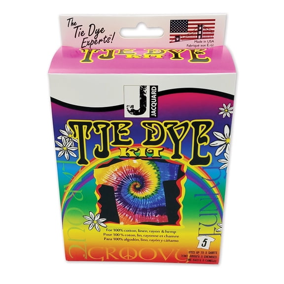 Funky Groovy Tie Dye Kit (Trilingual: En/Fr/Sp) - 3 Color Set, 4 oz