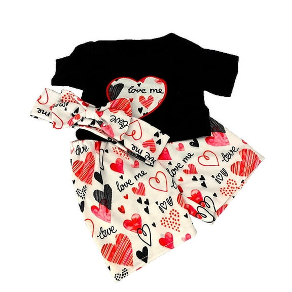 Funky Hearts Outfit for 6"-10" Plush Toys, Doll Dress-Up Clothes Playtime