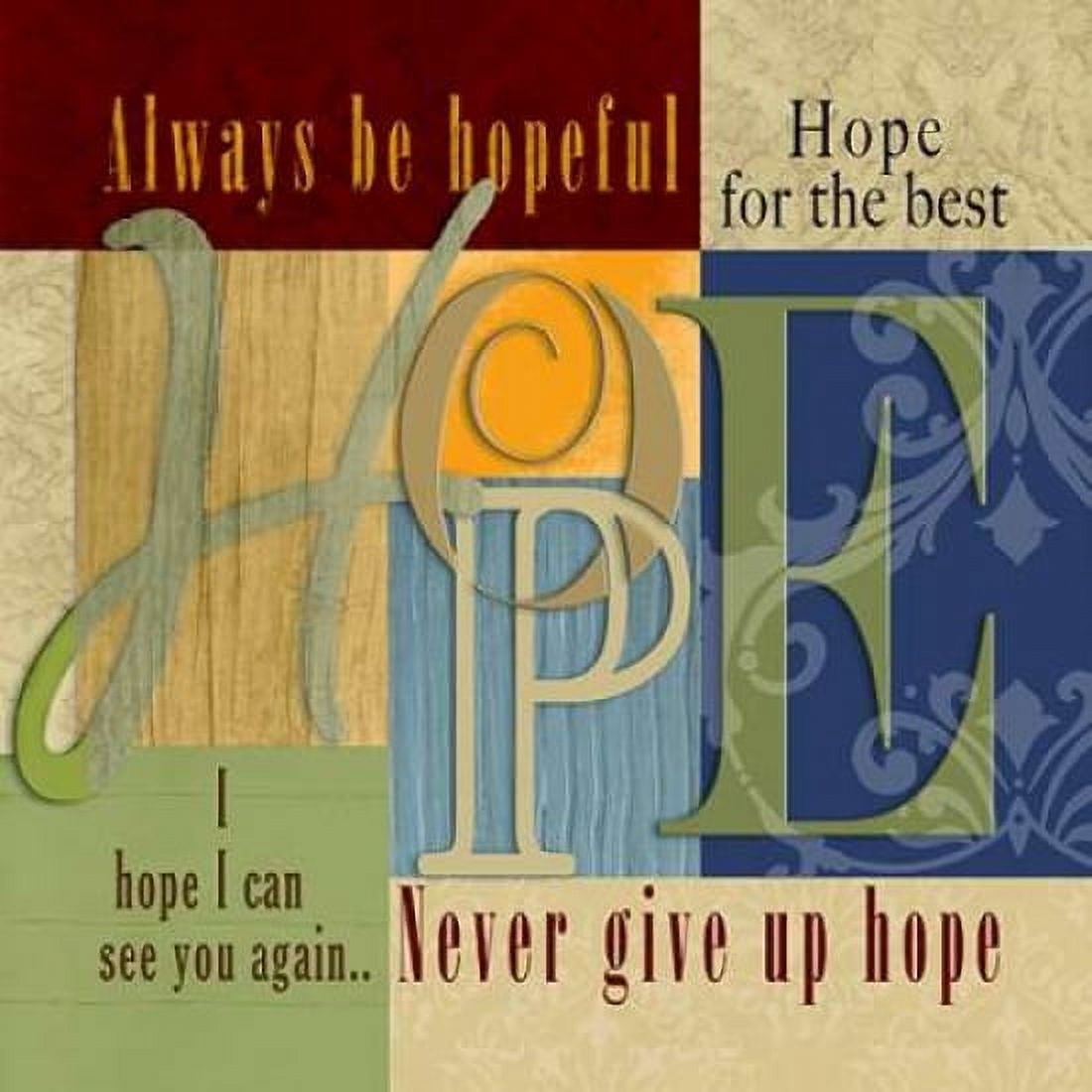 Funky Hope Canvas Art - Lisa Wolk (24 x 24)