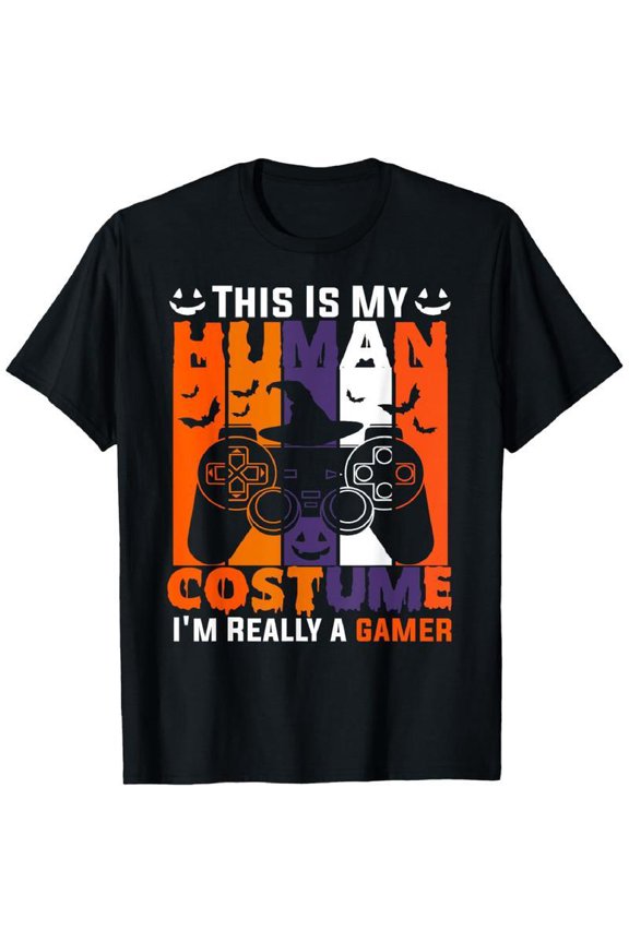 Funky - Identity Graphic Tee,Tops Has Witty “‘Gamer - Halloween - Symbol’ Pattern” Design,Round Neck Regular Fit T - shirts, Size(S - 5XL)