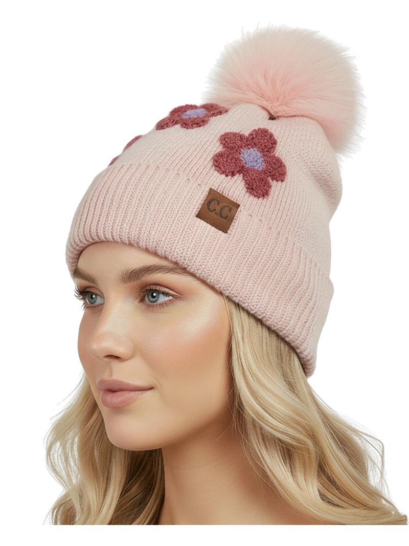Ultra Soft Chenille Faux Fur Pom Beanie Hat Warm Winter Ski Cap Amazon.com: Funky Junque Fluffy Chenille Beanie Hat for  main image 3