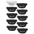 thumbnail image 1 of Funky Junque Bridal Belt Bag Fanny Pack for Women - 10 Pack: Bachelorette Belt Bag Bundle - Bride (White) & 9 Squad (Black), 1 of 4