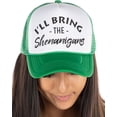thumbnail image 1 of Funky Junque Foam Trucker Hat - I'll Bring The Shenanigans (White/Kelly Green), 1 of 4