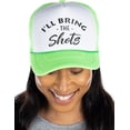 thumbnail image 1 of Funky Junque Foam Trucker Hat - I'll Bring The - Shots (White/Neon Lime), 1 of 5