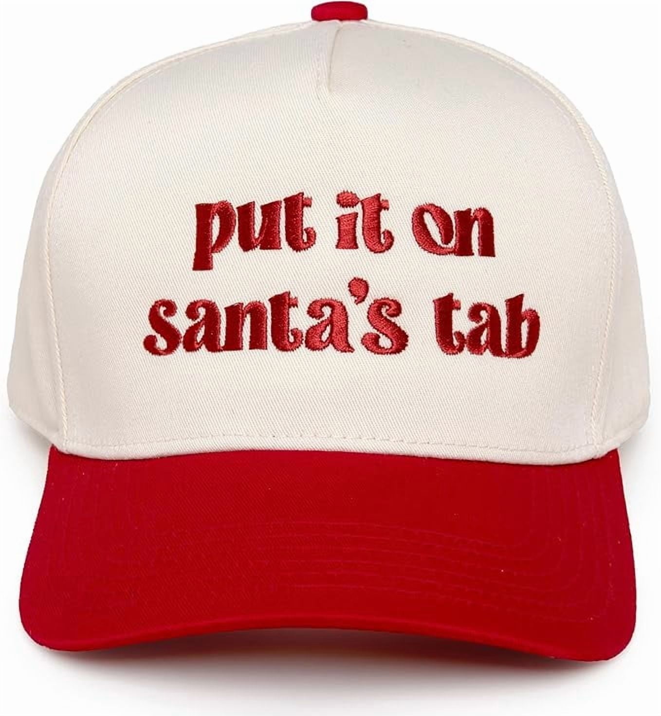 Put It On Santa's Tab - Red/Beige