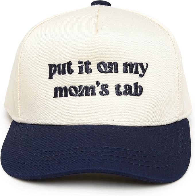 Put It on My Mom's Tab - Navy/Beige