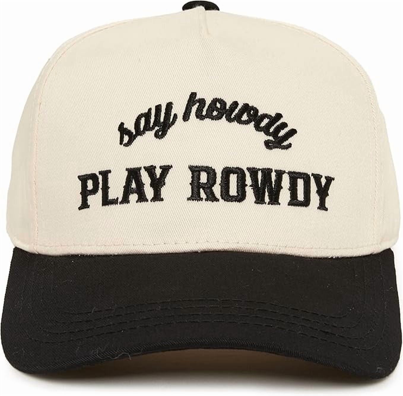 Say Howdy Stay Rowdy - Black/Beige