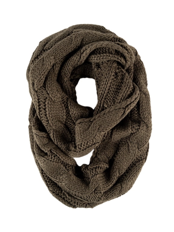 Kids Winter Infinity Scarf – Toddler & Baby Neck Warmer for Ages 1–6, Soft Acrylic Girls Scarf, Cozy Cold Weather Accessory - Solid New Olive