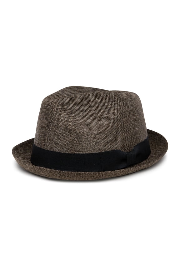 Lightweight Porkpie Fedora Sun Hat - Coffee Brown (Large/X-Large)