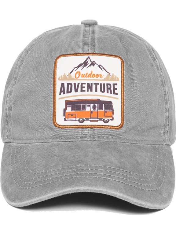 Vintage Dad Hat for Women & Men - Outdoor Adventure - Grey