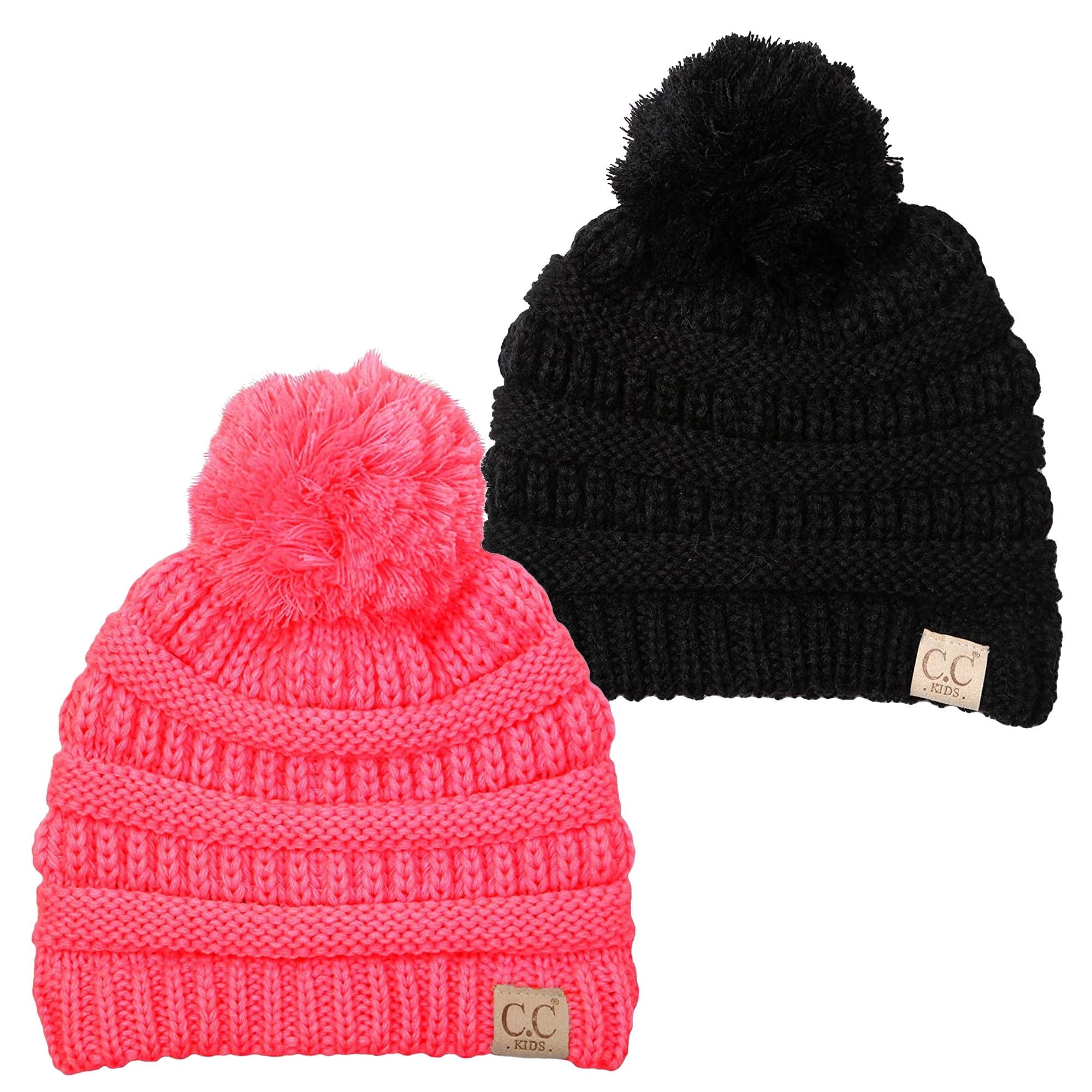 Funky Junque Toddler Pom Beanie – Kids Winter Hat for Ages 1  display picture 2