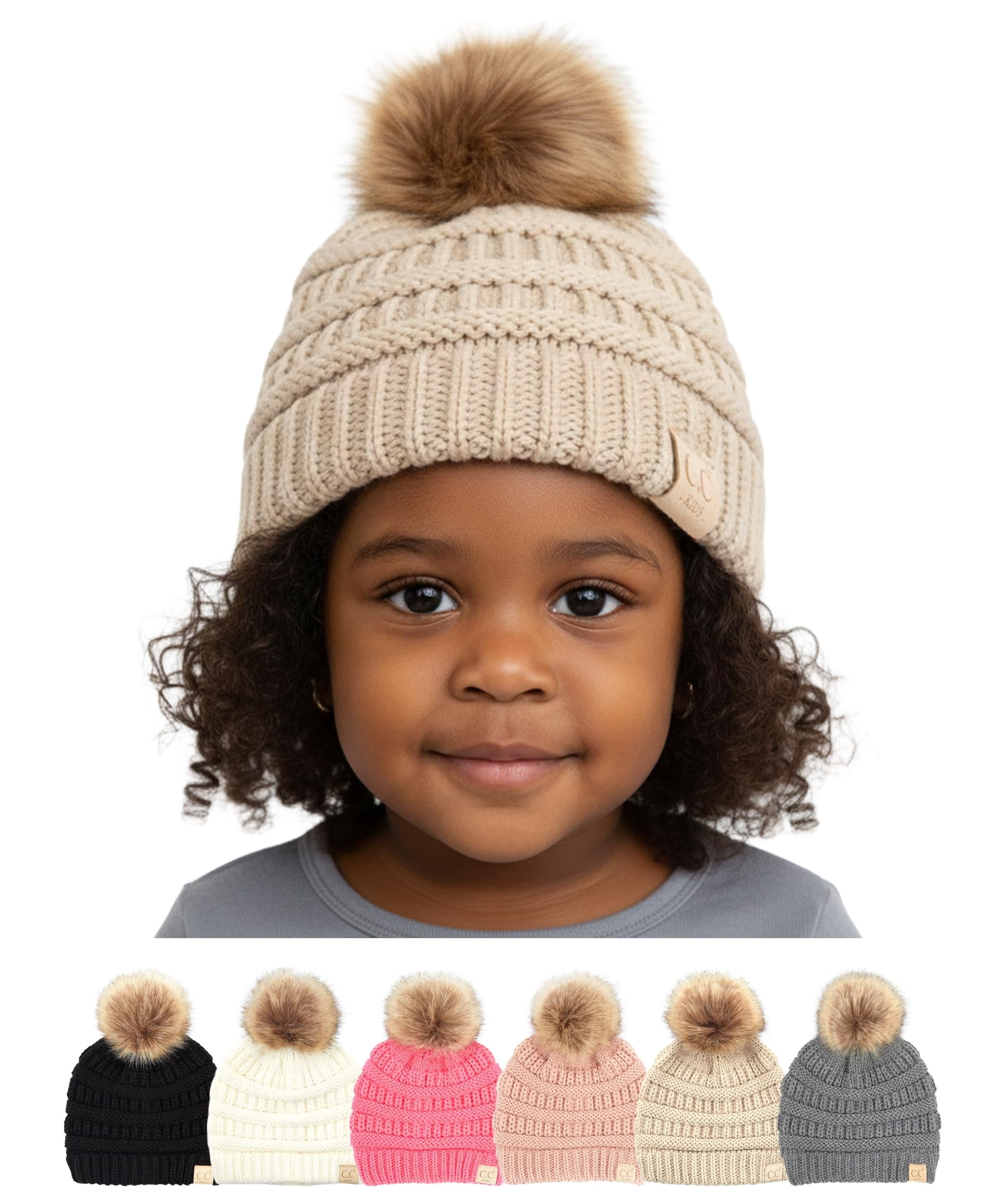 Funky Junque Toddler Pom Beanie – Kids Winter Hat for Ages 1  display picture 1