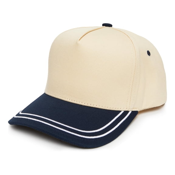 Funky Junque Trucker Hats for Women - Funny Retro 2 Tone Snapback Cap - Navy/Beige