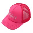 thumbnail image 1 of Funky Junque Women’s Rhinestone Trucker Hat - Wifey (Hot Pink), 1 of 3