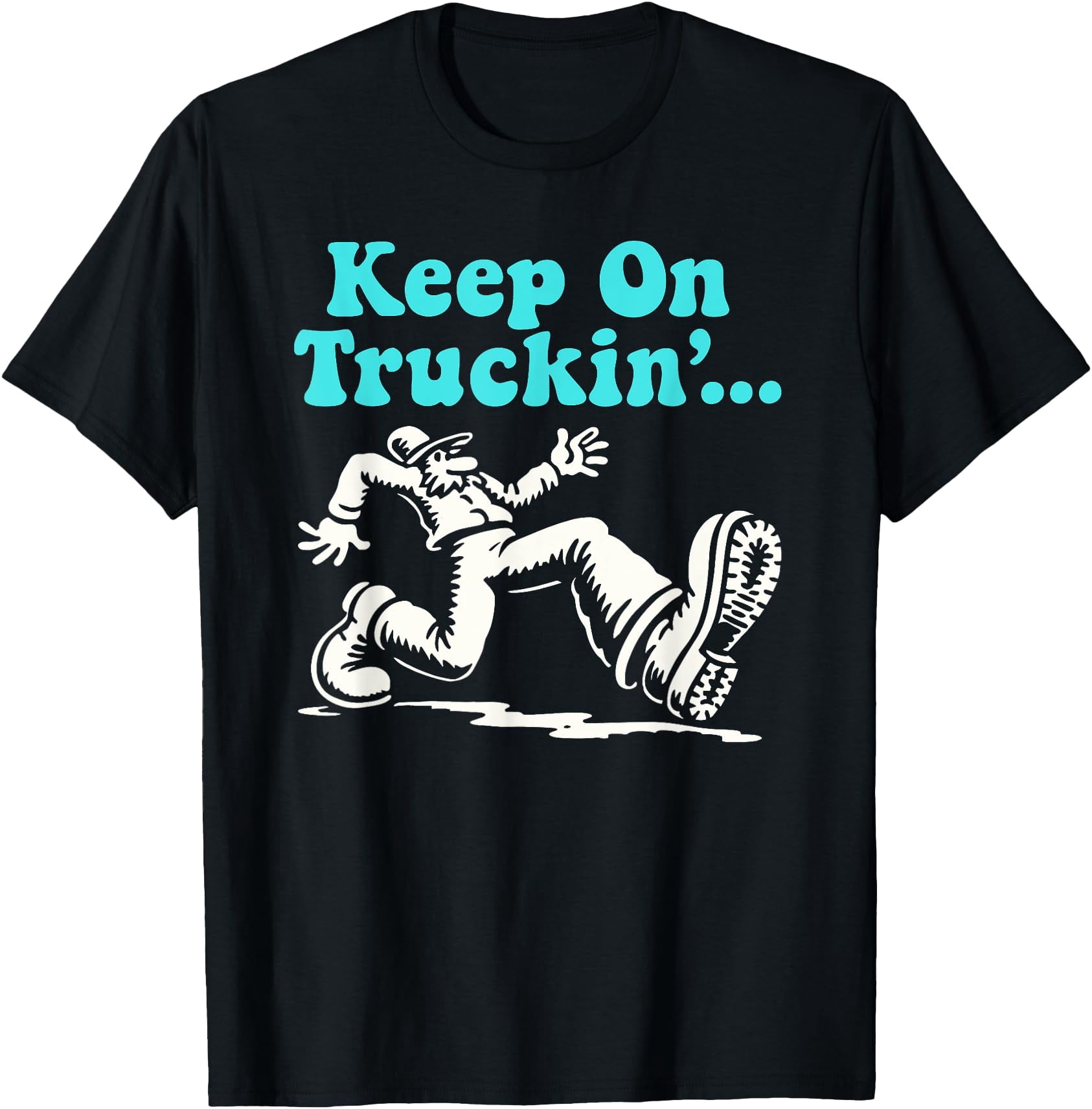 Funky Keep On Truckin' Retro Vibes T-Shirt - Walmart.com