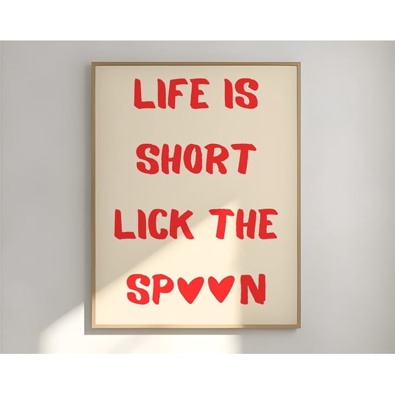 Funky Kitchen Decor Print - Cute Kitchen Quote - Wall Art Print - Minimalist - Chef Wall Art - Wall Art, Modern Wall Decor, 8x12 UNFRAMED