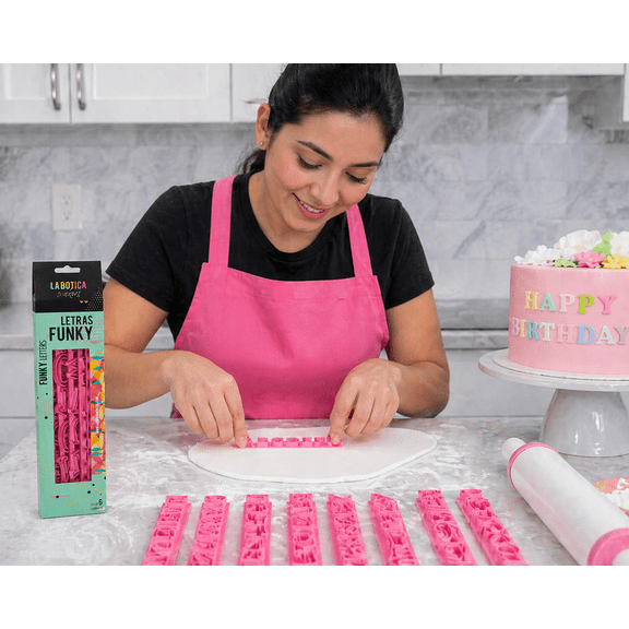Funky Letter Cutter Set for Fondant & Cookies Decorative Alphabet Cutters for Cake Decorating & Crafts