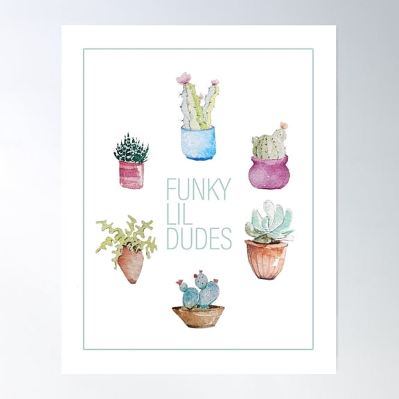 Funky Lil Dudes Poster Wall Art, Modern Wall Decor For Living Room Bedroom, 8x12 UNFRAMED