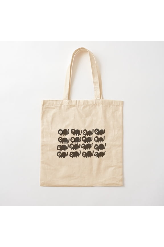 Funky Lil Nazca Mice Canvas Tote Bags, Reusable Shopping Bag