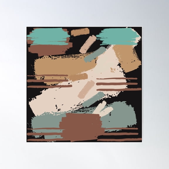 Funky Line Design 2 Pattern Comforter Poster Wall Art, Modern Wall Decor For Living Room Bedroom, 24x24 UNFRAMED