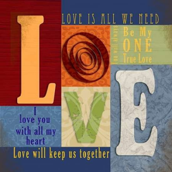 Funky Love Canvas Art - Lisa Wolk (24 x 24)