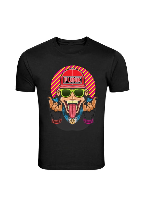 Funky Monkey Rock T-Shirt - Retro Funk Ape Graphic Tee