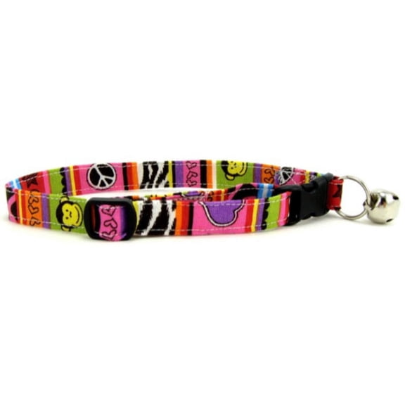 Funky Monkey Stripes Cat Collar