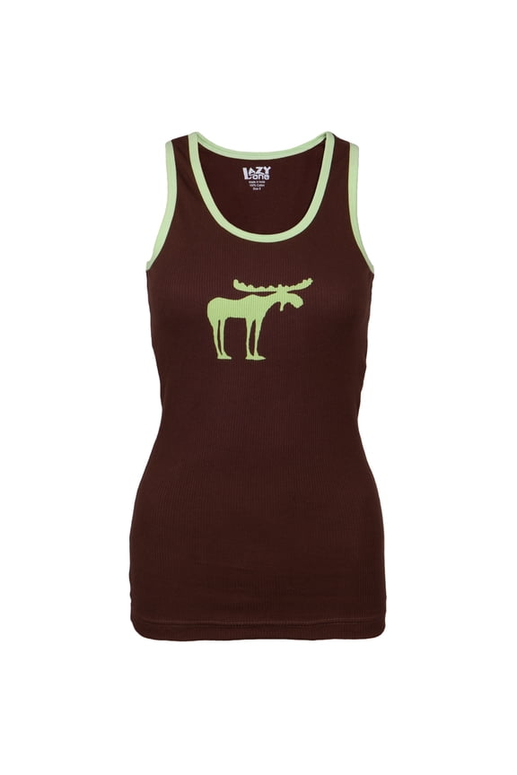 Funky Moose Silhouette Juniors Tank Top - Small
